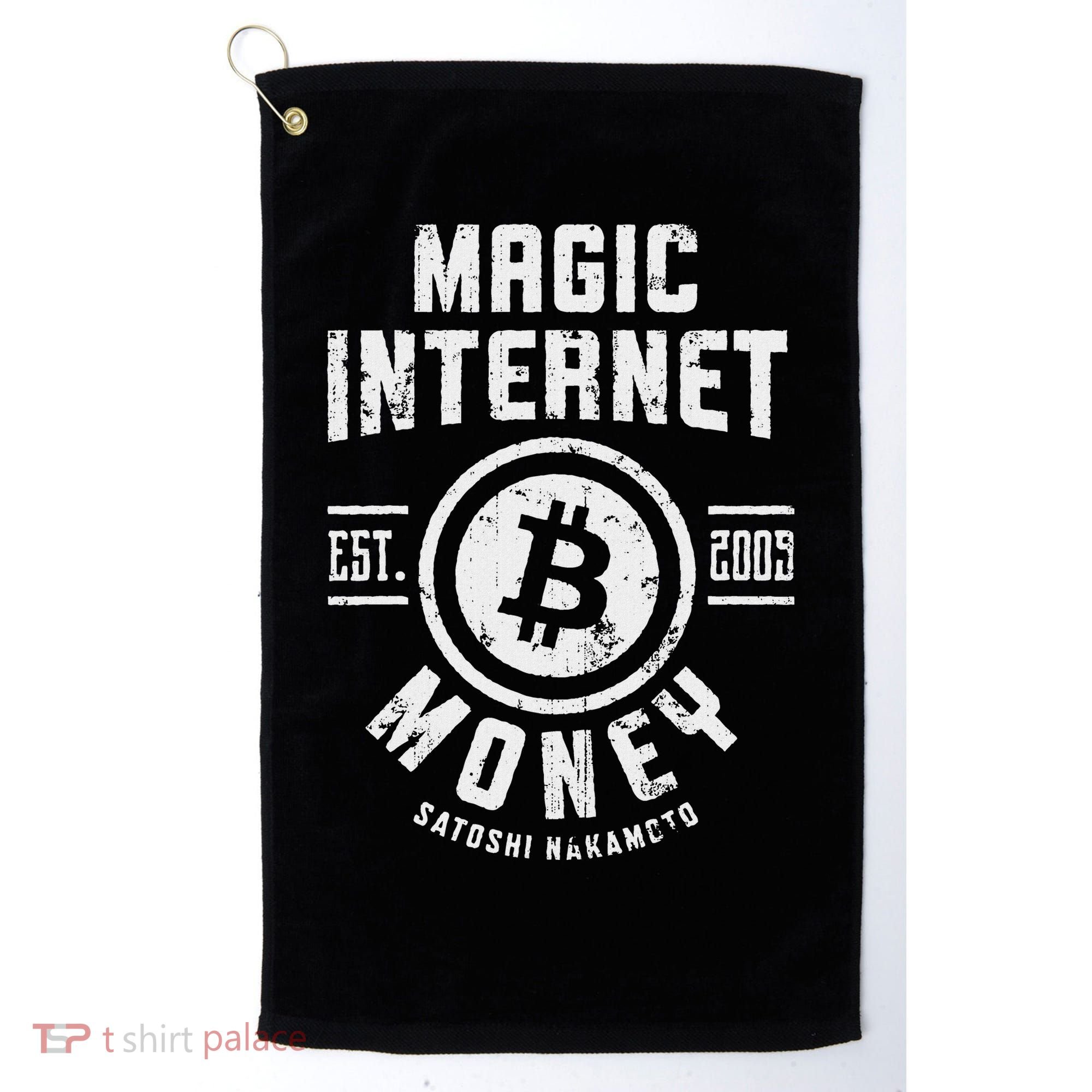 Bitcoin Magic Internet Money Btc Crypto Currency Blockchain Golf Towel