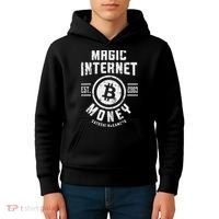 Bitcoin Magic Internet Money Btc Crypto Currency Blockchain Kids Hoodie thumb 4