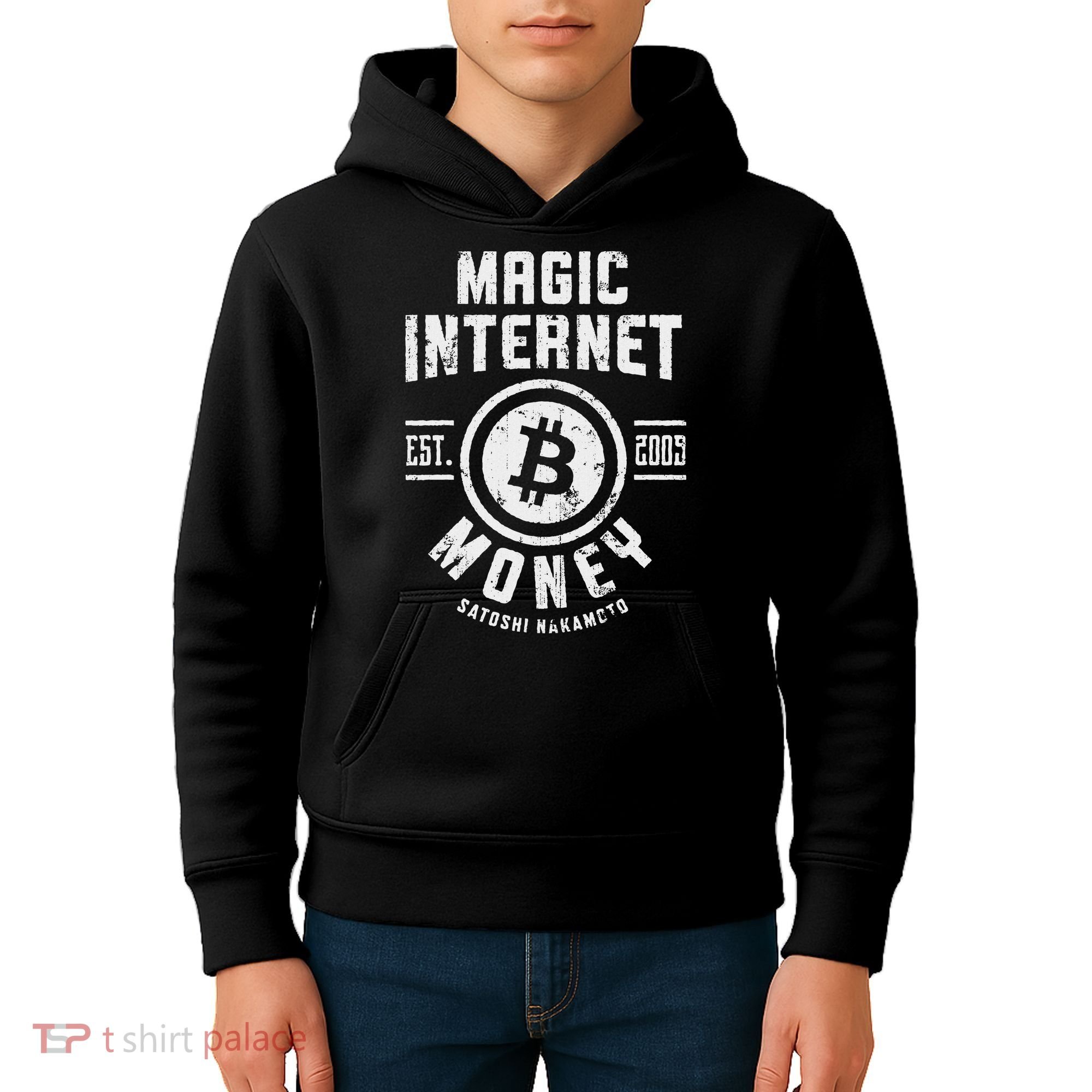 Bitcoin Magic Internet Money Btc Crypto Currency Blockchain Kids Hoodie