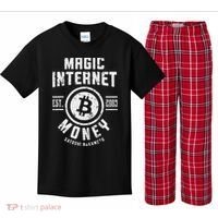 Bitcoin Magic Internet Money Btc Crypto Currency Blockchain Kids Plaid Pajama Set thumb 0
