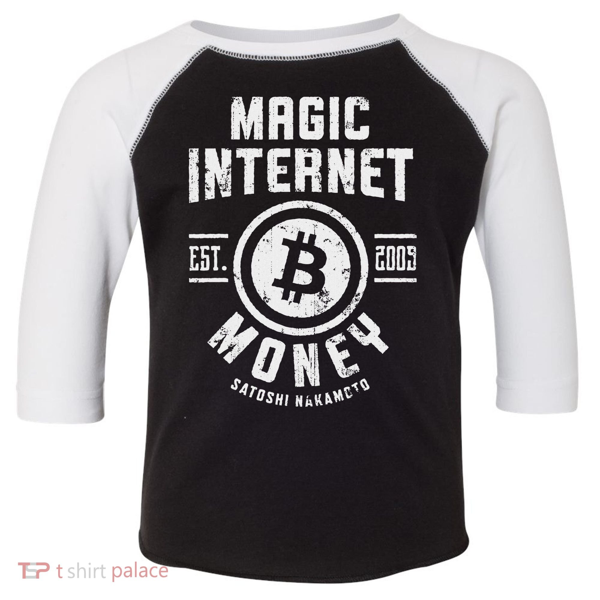 Bitcoin Magic Internet Money Btc Crypto Currency Blockchain Toddler Fine Jersey T-Shirt