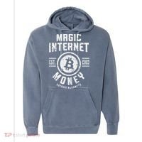Bitcoin Magic Internet Money Btc Crypto Currency Blockchain Comfort Colors Garment-Dyed Hooded Sweatshirt thumb 0