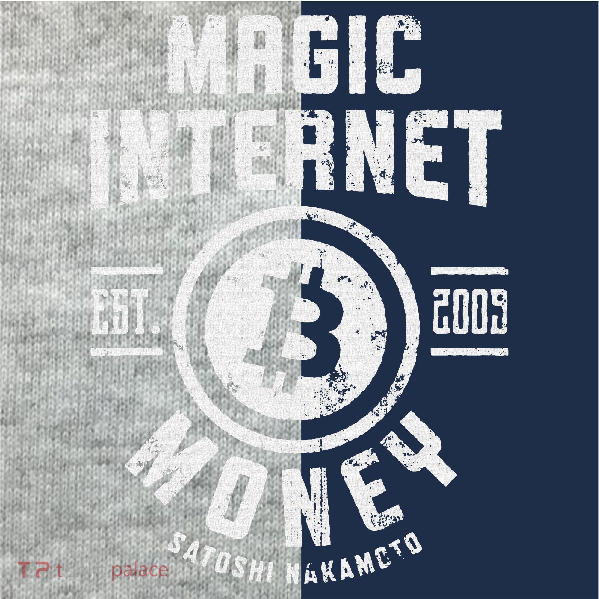 Bitcoin Magic Internet Money Btc Crypto Currency Blockchain Kids Colorblock Raglan Jersey