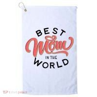Best Mom In The World Cute Mother's Day Golf Towel thumb 0