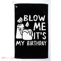 Blow Me It´s My Birthday Ingenious Funny Golf Towel thumb 0
