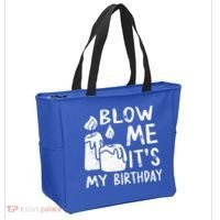 Blow Me It´s My Birthday Ingenious Funny Tote Bag thumb 2