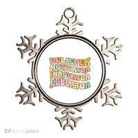 Believer Motivator Innovator Educator Retro Teacher Gifts Ornament thumb 0