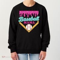 Baseball Mama Ice Cream Drip Women's Sweatshirt thumb 0