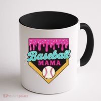 Baseball Mama Ice Cream Drip Coffee Mug thumb 1