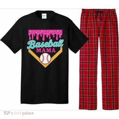 Baseball Mama Ice Cream Drip Pajama Set