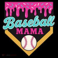 Baseball Mama Ice Cream Drip Polo thumb 3