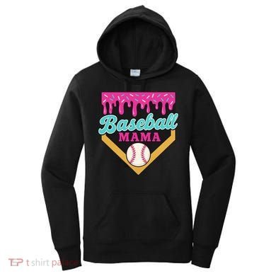 Baseball Mama Ice Cream Drip Women's Hoodie