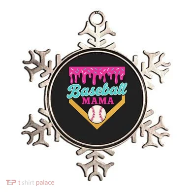 Baseball Mama Ice Cream Drip Ornament