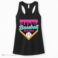 Baseball Mama Ice Cream Drip Women's Tank Top thumb 0