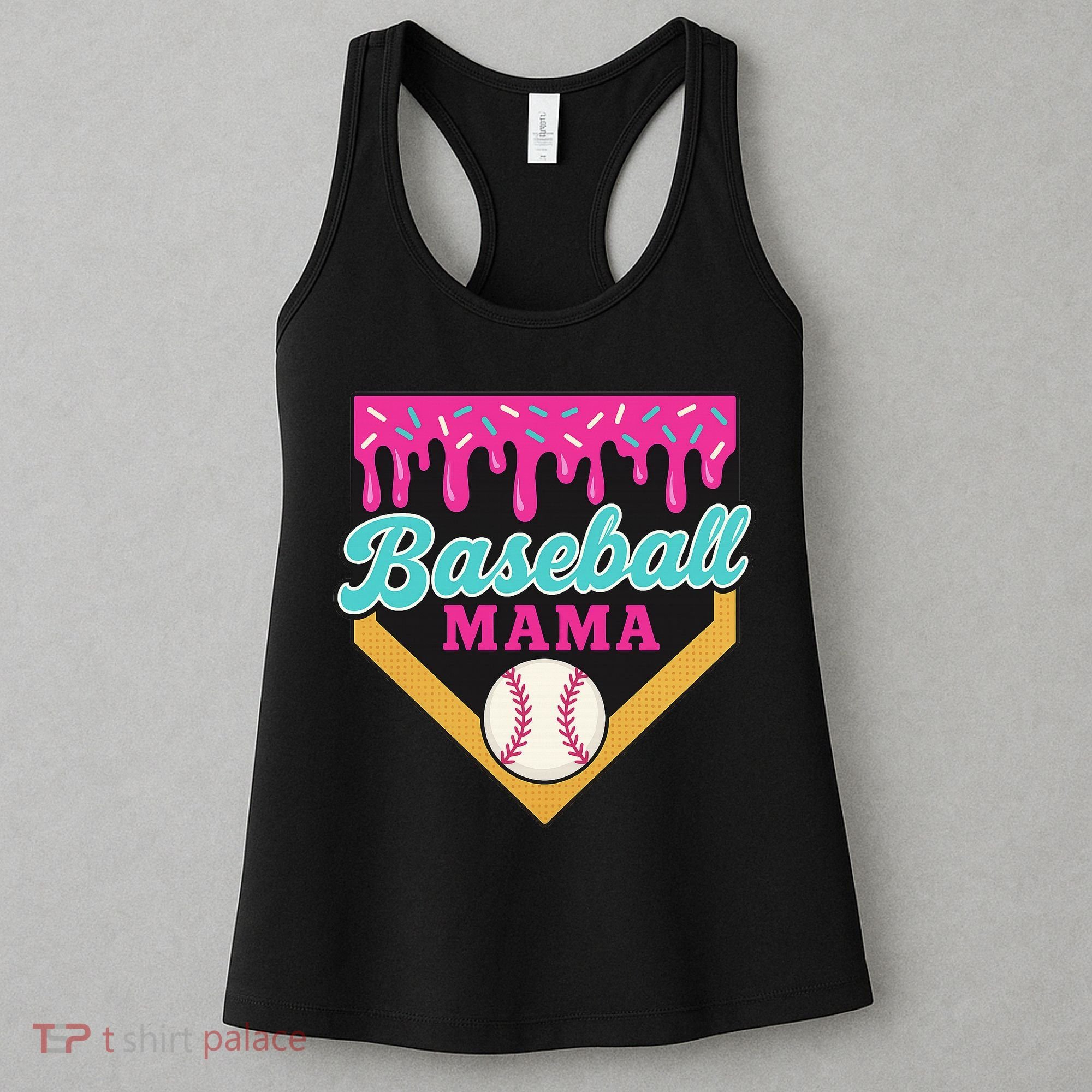Baseball Mama Ice Cream Drip Women's Tank Top