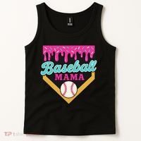 Baseball Mama Ice Cream Drip Tank Top thumb 2