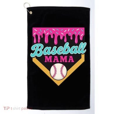 Baseball Mama Ice Cream Drip Golf Towel