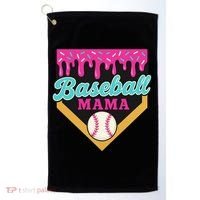 Baseball Mama Ice Cream Drip Golf Towel thumb 0