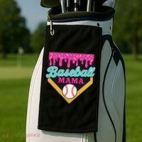 Baseball Mama Ice Cream Drip Golf Towel thumb 2