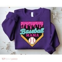 Baseball Mama Ice Cream Drip Sweatshirt thumb 2