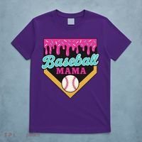 Baseball Mama Ice Cream Drip T-Shirt thumb 5
