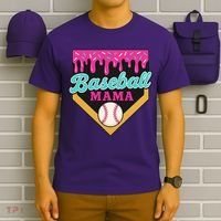 Baseball Mama Ice Cream Drip T-Shirt thumb 6