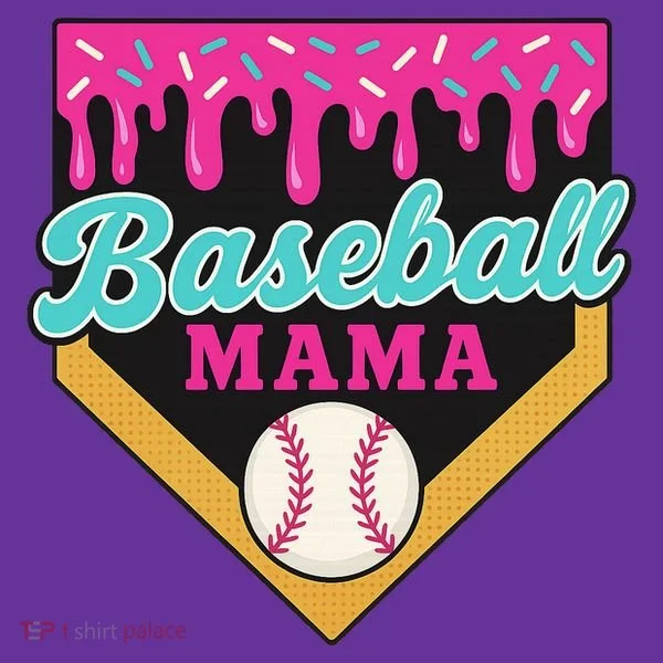 Baseball Mama Ice Cream Drip Toddler Hoodie