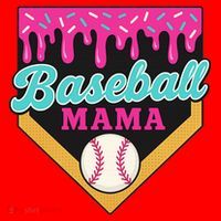 Baseball Mama Ice Cream Drip Santa Hat thumb 1
