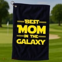 Best Mom In The Galaxy Golf Towel thumb 1
