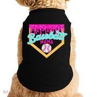 Baseball Mama Ice Cream Drip Funny Baseball Mother's Day  Doggie Tank thumb 0