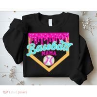 Baseball Mama Ice Cream Drip Funny Baseball Mother's Day  Sweatshirt thumb 2