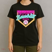 Baseball Mama Ice Cream Drip Funny Baseball Mother's Day  T-Shirt thumb 4