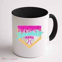 Baseball Mama Ice Cream Drip Funny Baseball Mother's Day  Coffee Mug thumb 1