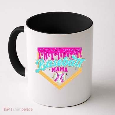 Baseball Mama Ice Cream Drip Funny Baseball Mother's Day  Coffee Mug