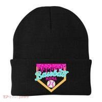 Baseball Mama Ice Cream Drip Funny Baseball Mother's Day  Beanie thumb 0