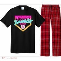 Baseball Mama Ice Cream Drip Funny Baseball Mother's Day  Pajama Set thumb 0