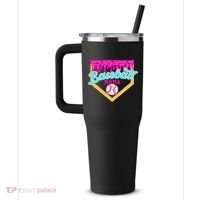 Baseball Mama Ice Cream Drip Funny Baseball Mother's Day  40oz Vacuum Insulated Stainless Steel Travel Tumbler thumb 2