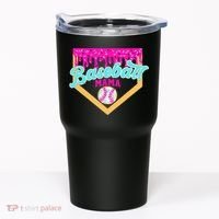 Baseball Mama Ice Cream Drip Funny Baseball Mother's Day  Tumbler thumb 0