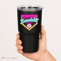 Baseball Mama Ice Cream Drip Funny Baseball Mother's Day  Tumbler thumb 2