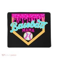 Baseball Mama Ice Cream Drip Funny Baseball Mother's Day  Mousepad thumb 0
