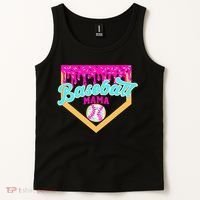Baseball Mama Ice Cream Drip Funny Baseball Mother's Day  Tank Top thumb 2