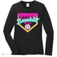 Baseball Mama Ice Cream Drip Funny Baseball Mother's Day  Women's Long Sleeve Shirt thumb 0