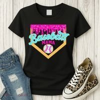 Baseball Mama Ice Cream Drip Funny Baseball Mother's Day  Women's T-Shirt thumb 3