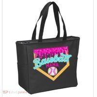 Baseball Mama Ice Cream Drip Funny Baseball Mother's Day  Tote Bag thumb 2