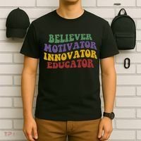 Believer Motivator Innovator Educator T-Shirt thumb 6