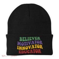 Believer Motivator Innovator Educator Beanie thumb 0