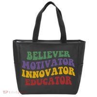 Believer Motivator Innovator Educator Tote Bag thumb 0