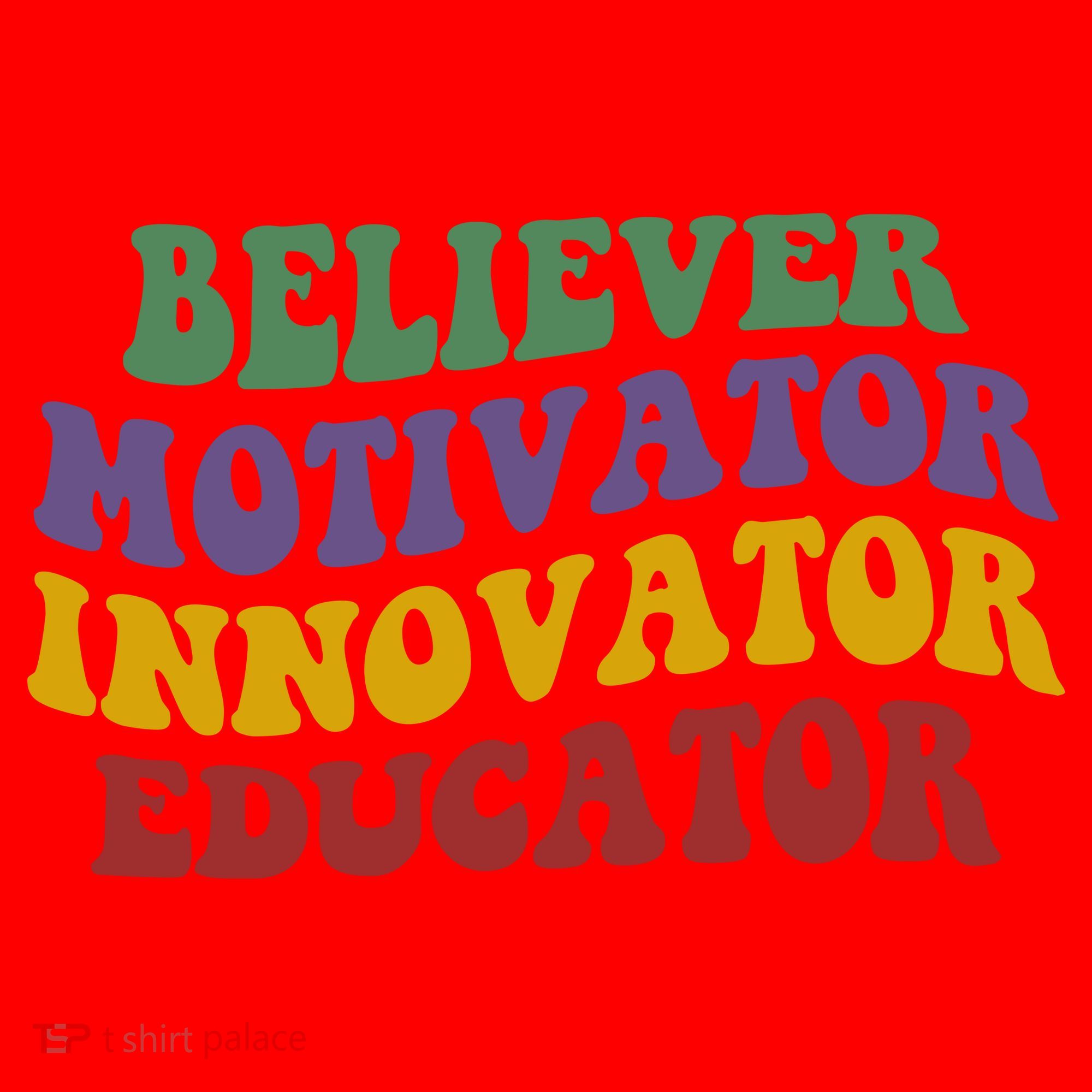 Believer Motivator Innovator Educator Santa Hat