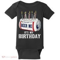 Beer Me Its My Birthday Funny Drinking Party Baby Bodysuit thumb 0