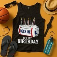 Beer Me Its My Birthday Funny Drinking Party Tank Top thumb 4